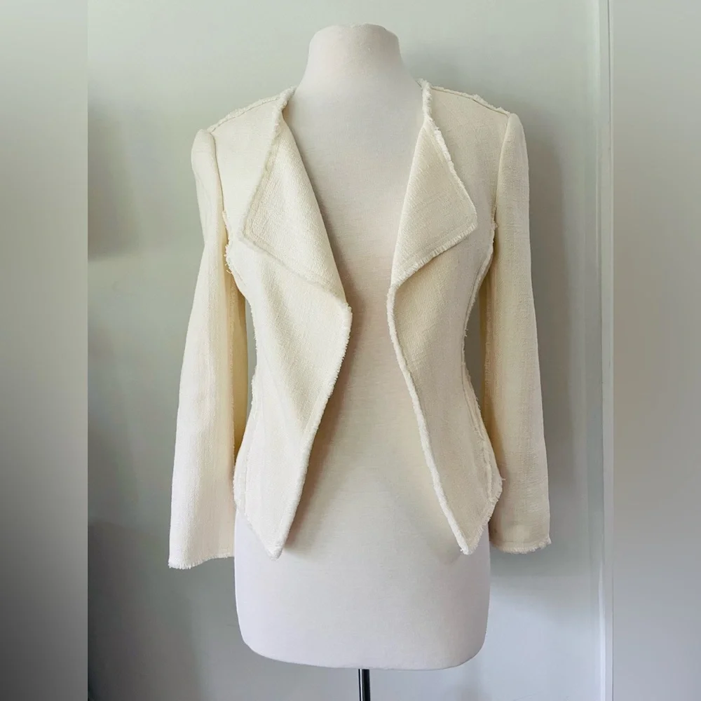DEREK LAM 10 CROSBY COTTON BLEND CROPPED JACKET SIZE 6